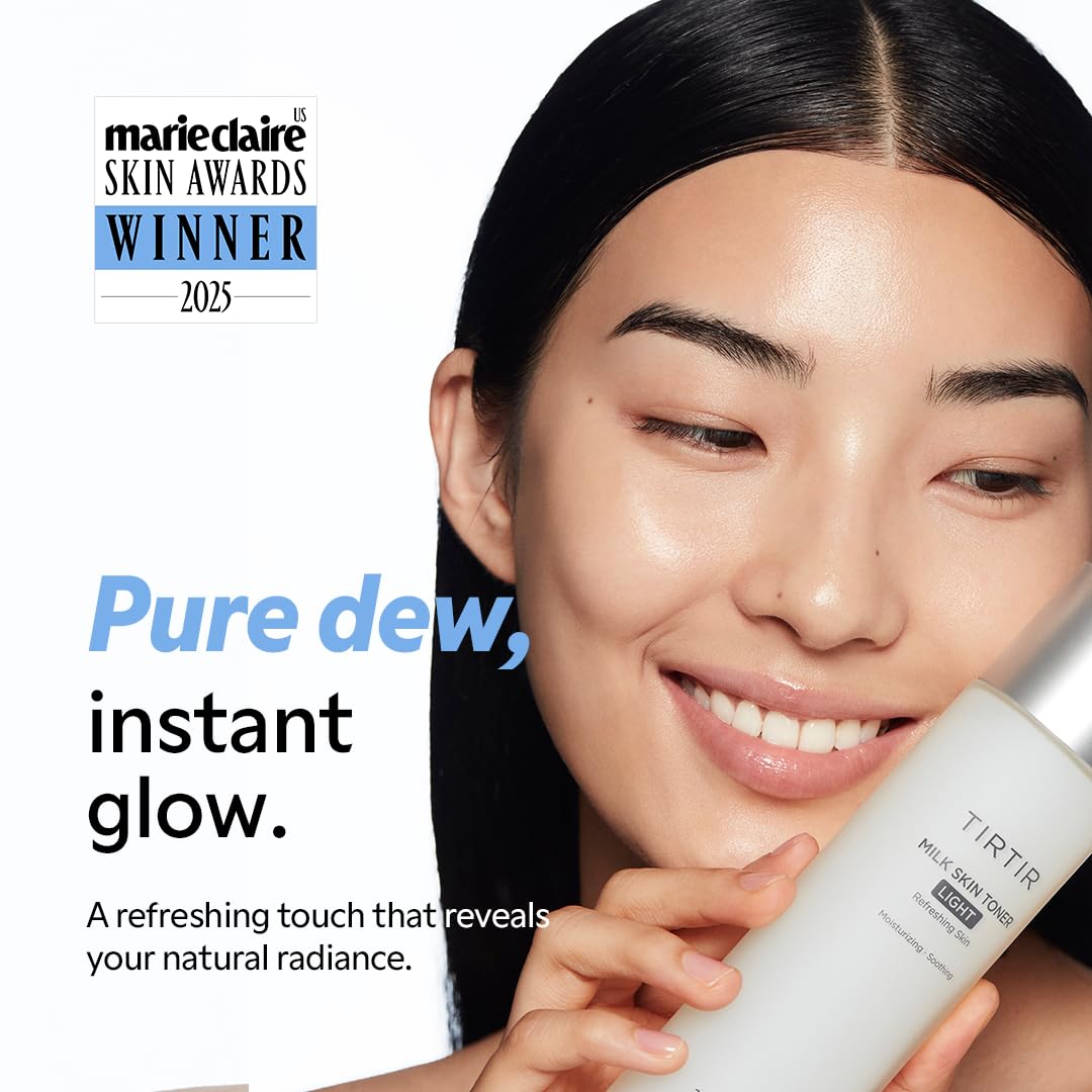 TIRTIR Milk Skin Rice Toner - Deep Moisturizing, Hydrating and Refreshing for face, Niacinamide, Ceramide, Rice Bran Extract, Nature-Oriented Ingredients, Korean Skin Care, Vegan, 150ml / 5.07 fl.oz.