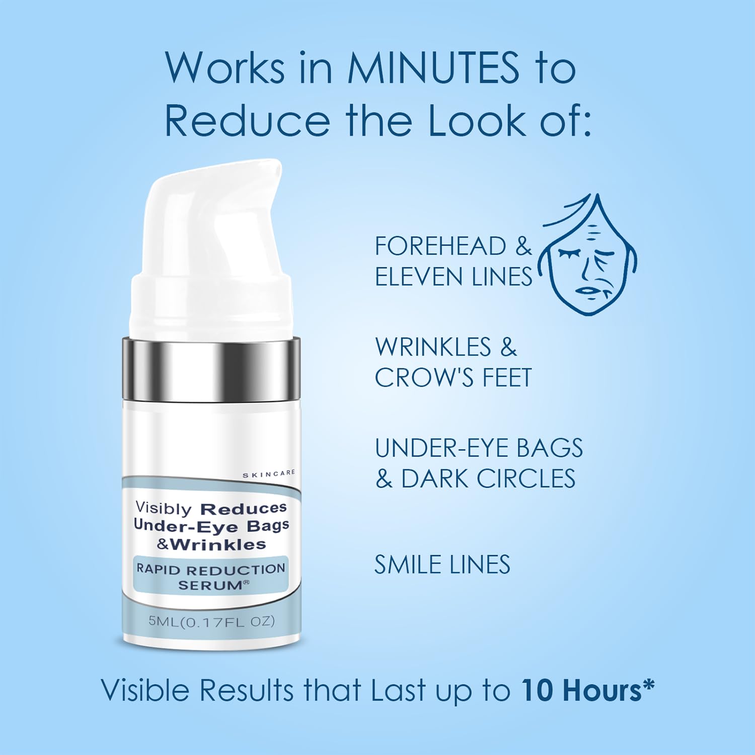 Instant Firming Eye Serum,Under Eye Cream Visibly Reduces Under-Eye Bags，Crow's Feet Instantly, Dark Circles,Wrinkle Filler,Daily Use Skincare Collection,Travel-Friendly Eye Cream